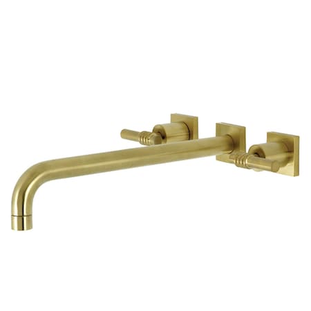 Kingston Brass KS6047ML Wall Mount Tub Faucet, Brushed Brass KS6047ML